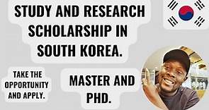 STUDY AND RESEARCH SCHOLARSHIP SRD AT DONGGUK UNIVERSITY SOUTH KOREA. #donggukuniversity