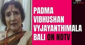 NDTV In Conversation With Padma Vibhushan Vyjayanthimala Bali