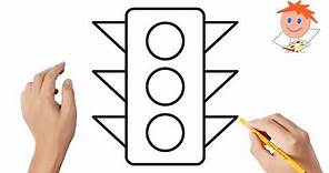 How to draw a traffic light | Easy drawings