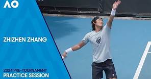 Zhizhen Zhang Practice Session | Australian Open 2024