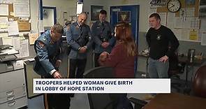 Couple thanks state troopers who delivered their baby