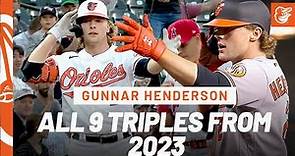 All 9 Gunnar Henderson Triples from 2023 | AL Rookie of the Year | Baltimore Orioles