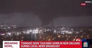 Watch: Local news catches tornado touch down in New Orleans