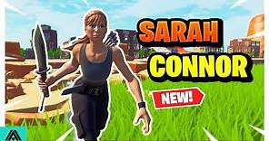 SARAH CONNOR SKIN GAMEPLAY + COMBAT KNIFE GAMEPLAY!! (Fortnite Battle Royale)
