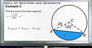Calculating Areas of Sectors and Segments: Examples (Basic Geometry Concepts)