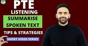 PTE Listening - Summarise Spoken Text | Short Video Series | Tips & Strategies | Language Academy
