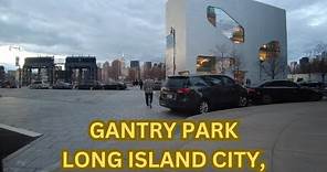 4k NYC Life in Gantry State Park, LIC Queens. Sunset Walking Tour. January 13 2024