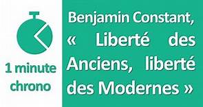 HGGSP Participer ou être représentée : Benjamin Constant,« liberté des Anciens,liberté des Modernes»