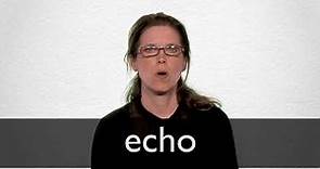 How to pronounce ECHO in British English