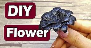 How to Make Leather Flower // DIY