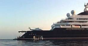 Paul Allen with Helipad on Octopus Mega Yacht in Sfakia Crete