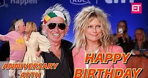 Keith Richards celebrates both his 80th birthday and 40th wedding anniversary to wife