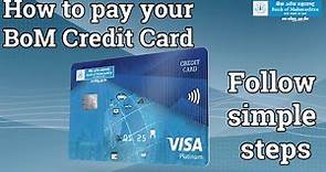 How to Pay your Credit card Bills / Bank of Maharashtra Credit Card