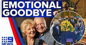Emotional scenes as Bert Newton farewelled at state funeral | 9 News Australia