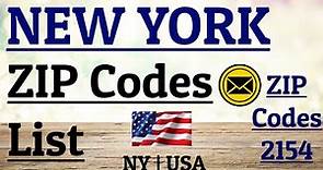 NEW YORK ZIP Code s List || USA- United States of America || 2154 ZIP Codes in Alphabetical Order.