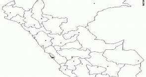 Mapa de Perú para colorear, pintar e imprimir