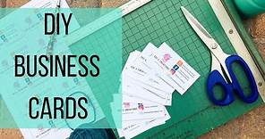 DIY Business Cards | How to Make Your Own Business Cards at Home
