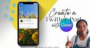 The Easiest Canva Tutorial Ever! | Twitter Post on Instagram How To