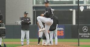 Ron Marinaccio throws a live bullpen at Steinbrenner Field