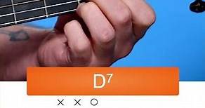 How to play the D7 Chord on Guitar (open 7th chord) #Shorts