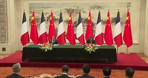 Macron y Xi Jinping firman un acuerdo