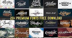 Most popular 20+ Calligraphy Typography font free | Download 20 premium fonts collections