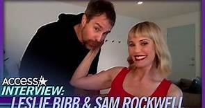 Sam Rockwell Crashes Leslie Bibb’s Interview