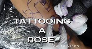 How to Tattoo a Rose | Tattoo Tutorial + Timelapse