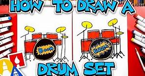 How To Draw A Drum Set