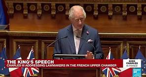 REPLAY: King Charles III addresses French Senate