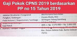 Gaji Pokok CPNS 2019 sesuai PP no 15 Tahun 2019