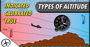 Types of Altitude (Indicated, Calibrated and True)