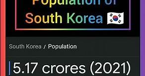 Total Population of South Korea 🇰🇷 (2021)