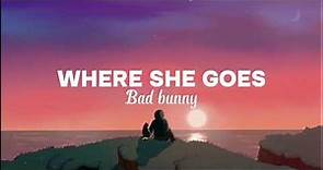 Bad Bunny - WHERE SHE GOES (Letra/Lyrics)