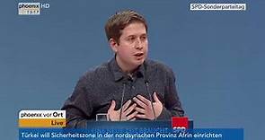 SPD-Bundesparteitag: Rede von Kevin Kühnert am 21.01.2018