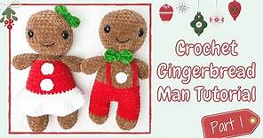 Easy Crochet Gingerbread Man 2021 (Tutorial Part 1) | Free Amigurumi Christmas Pattern for Beginners
