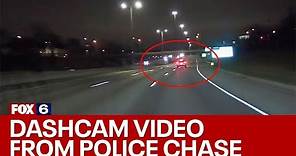 Dashcam video: Greenfield into Milwaukee police chase | FOX6 News Milwaukee