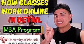 University of Phoenix: How Classes Work Online (assignments, tests, quiz, projects) | MBA Vlog #10
