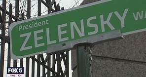 'President Zelensky Way' sign installed in front of the Russian Embassy in DC | FOX 5 DC