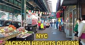 Life in Jackson Heights Queens Red Light District. New York City Walking Tour 4k
