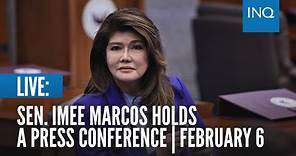 LIVE: Sen. Imee Marcos holds a press conference | February 6