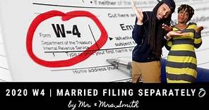 How to fill out a W4 Form 2020 | Married filing separately