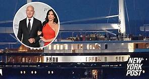 Jeff Bezos, fiancée Lauren Sánchez have star-studded engagement party on his $500M yacht