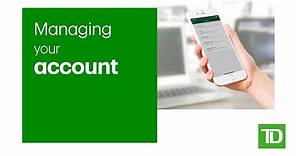 Managing your direct investing account with the TD app