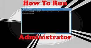 How To Run The Command Prompt As An Administrator In Windows 7