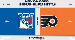 NHL Highlights | Rangers vs. Flyers - November 24, 2023