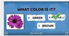Juego de los colores en inglés. Game for learning colors wordwall.net