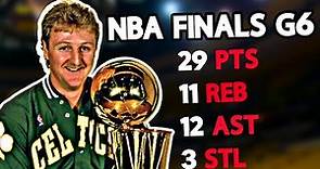 Larry Bird TRIPLE DOUBLE To Win 3rd RING | 1986 NBA Finals Game 6