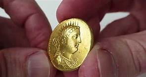 217 BC Ptolemy IV Philopater Giant Gold Coin