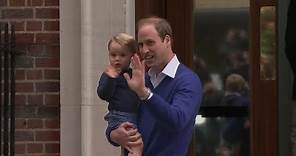 Royal baby: Prince George and Prince William arrive at Lindo Wing